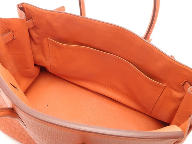 HERMES エルメス バーキン35 オレンジ GP トゴ □F刻印 2147100587227 【437】