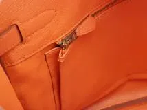 HERMES　エルメス　バーキン35　オレンジ　GP　トゴ　□F刻印　2147100587227　【437】