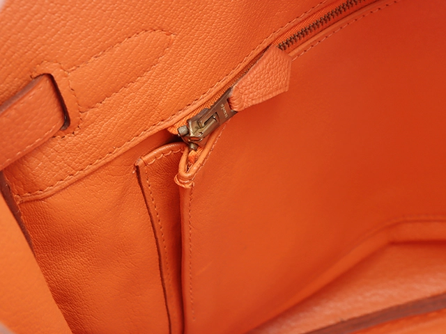 HERMES エルメス バーキン35 オレンジ GP トゴ □F刻印 2147100587227 【437】