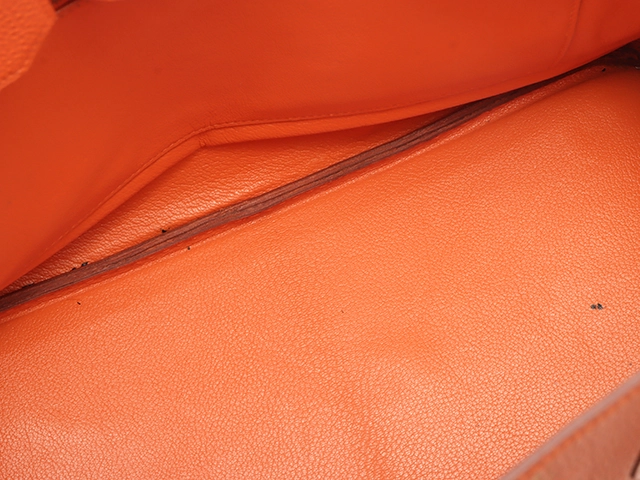 HERMES エルメス バーキン35 オレンジ GP トゴ □F刻印 2147100587227 【437】