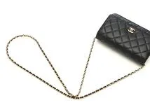 CHANEL 　シャネル　ショルダーバッグ　マトラッセ　ターンロック　チェーンウォレット　ブラック・GP金具　ラムスキン　AP4241　箱付き【472】HA