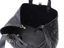Dior　ディオール　マクロカナージュ　トゥジュールバッグラージ　ブラック／ＧＰ　カーフ　トートバッグ【431】2147100587982