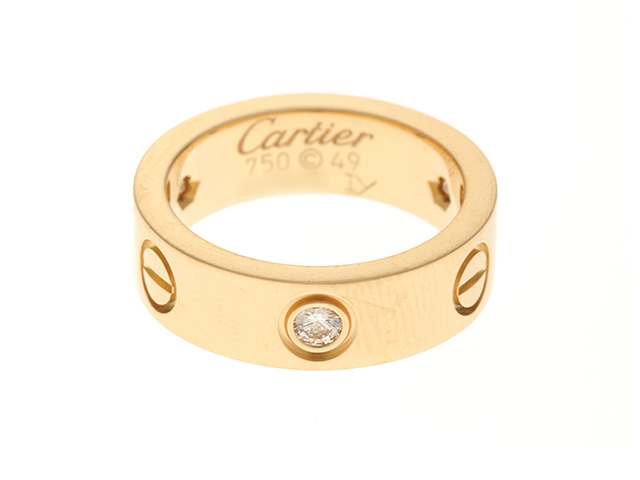 Cartier カルティエ ラブ イエローゴールド ハーフ ダイヤモンド