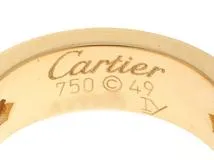 Cartier　カルティエ　ラブ　イエローゴールド　ハーフ　ダイヤモンド　リング　YG　D　8.5g　49号　修理明細書付き【430】2147200351759