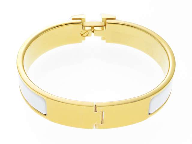 店内商品がすべてレジにて半額！！ HERMES エルメス クリッククラックPM ホワイト レッド GP アクセサリー