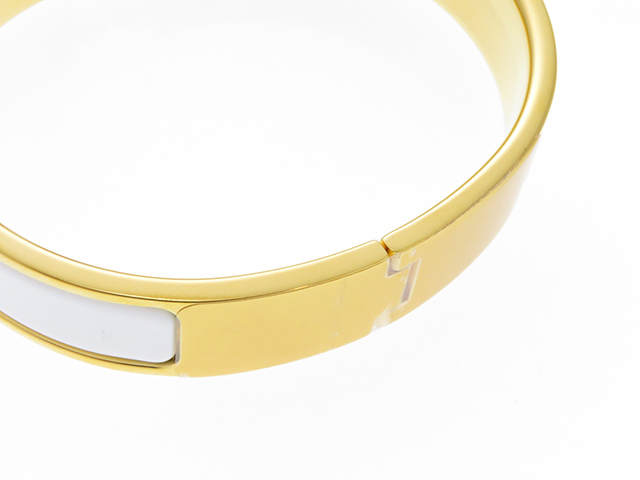 HERMES エルメス クリッククラックPM ホワイト レッド GP