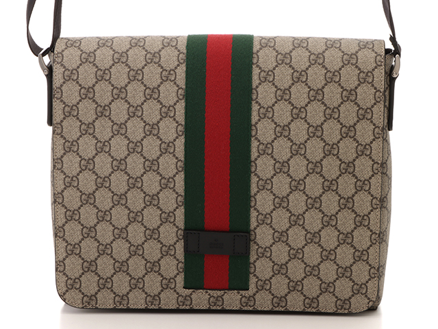 GUCCI グッチ GGスプリーム メッセンジャー ショルダーバッグ ベージュ