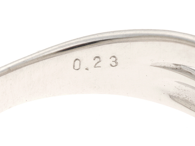 Ponte Vecchio　ポンデヴェキオ　リング　指輪 K18ホワイトゴールド　Dダイヤモンド0.23ct　3.8g　#9　【435】