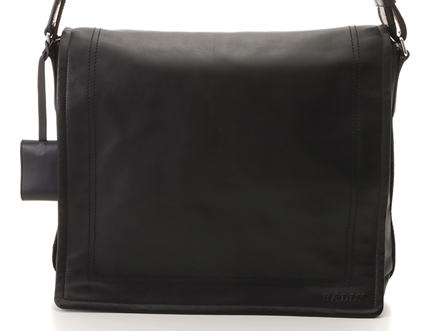 BALLY バリー レザー ショルダーバッグ BAG 鞄 黒 BLACK-