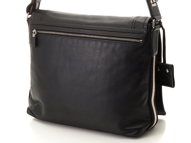 BALLY バリー レザー ショルダーバッグ BAG 鞄 黒 BLACK-