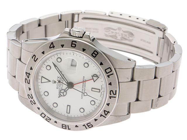ロレックス ROLEX エクスプローラー Ⅱ 16570 Y番 ホワイト ステンレススチール メンズ 腕時計