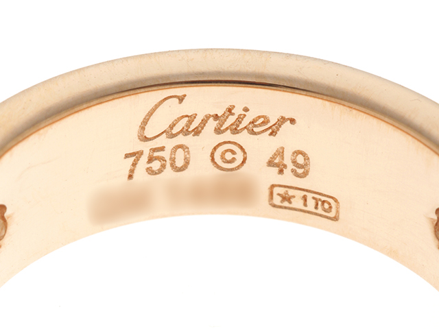 Cartier カルティエ ラブリング 指輪 ハーフダイヤモンド Ｋ18PG