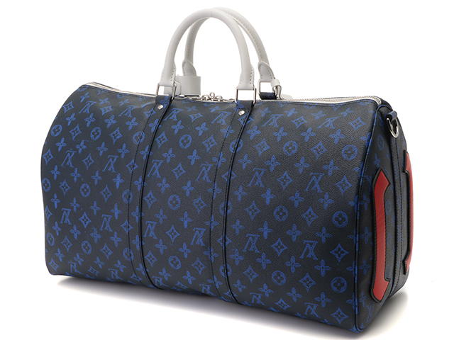 LOUIS VUITTON ルイヴィトン　ボストンバッグ　キーポル・バンドリエール50 モノグラム・ブルー　ホワイト　M58979　 2021年限定【472】SS2147200379005