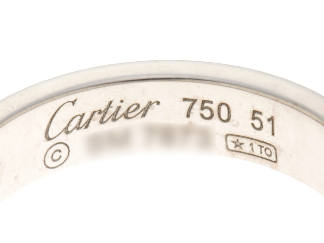 Cartier　カルティエ　ミニラブリング/1ポイントダイヤ/WG/ホワイトゴールド/4.8g/51号（国内サイズ約11号）【471】