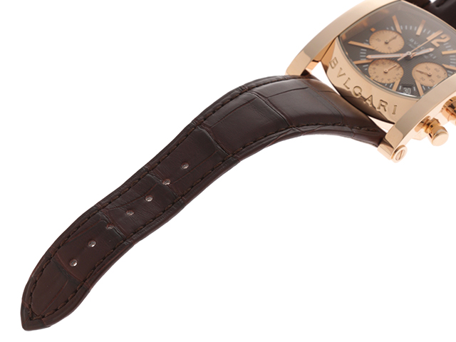 Bvlgari ブルガリ アショーマ クロノ p48gch メンズ 時計 自動巻き 18kpg ピンクゴールド 革ベルト ブラウン文字盤 472 Huの購入なら 質 の大黒屋 公式