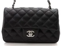 CHANEL シャネル ミニマトラッセチェーンショルダーバッグ ブラック/SV 