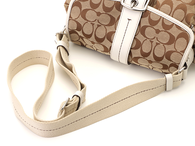 COACH コーチ シグネチャー ショルダーバッグ アイボリー