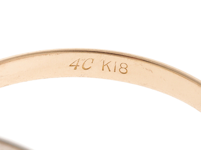 4℃ 三連リング　k18 k14 4℃ ヨンドシー 3連 リング イエローゴールド ピンクゴールド