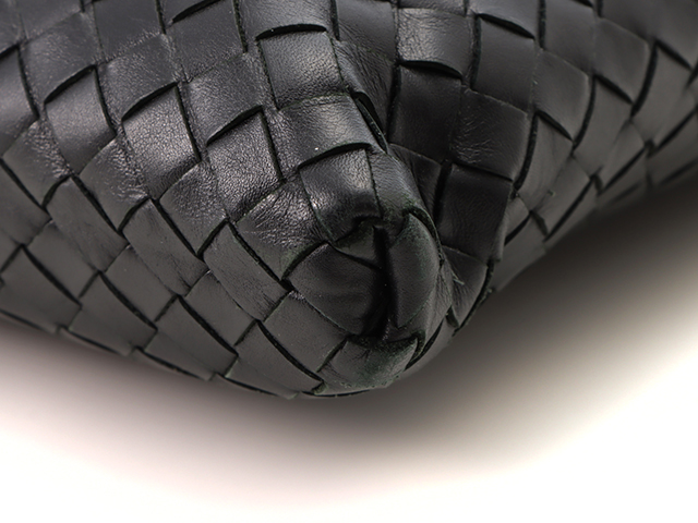 ボッテガヴェネタ レザーショルダーバッグ ブラック BOTTEGA VENETA ボッテガ・ヴェネタ ショルダーバッグ ネイビー