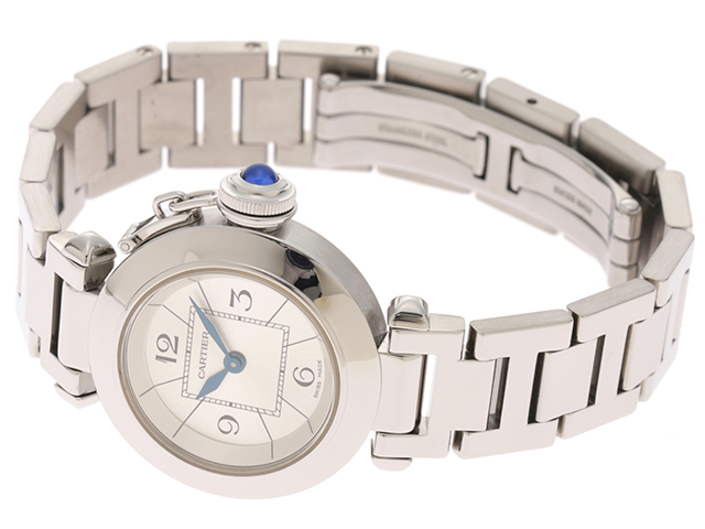 Cartier　カルティエ 腕時計 ミスパシャ W314007 レディース シルバー文字盤　ステンレス　クオーツ【472】SJ
