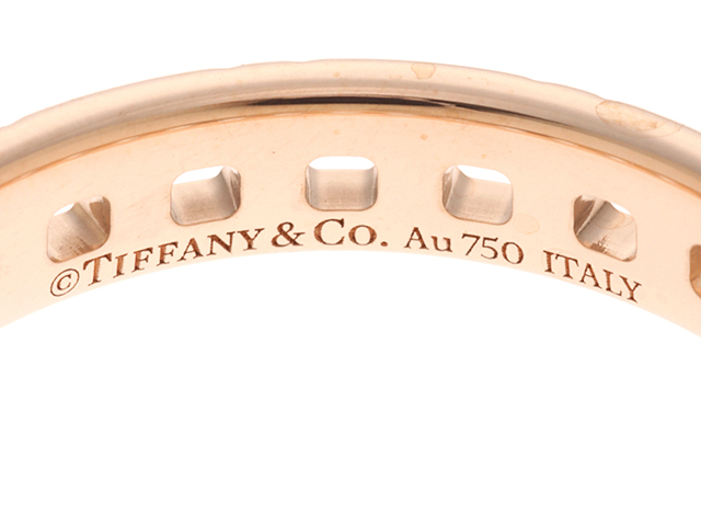 TIFFANY&Co.ティファニー リング　Tトゥルーナロー リング K18ピンクゴールド　K18PG 約13号　約3.3ｇ【472】ＡＨ