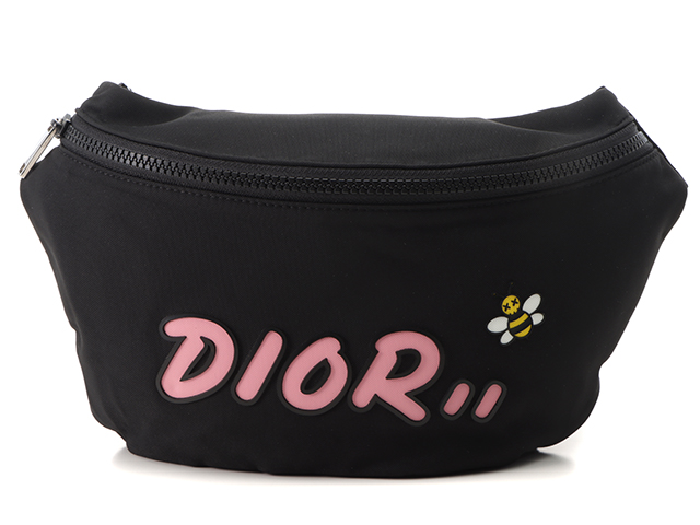 【ネット限定】Dior　ディオール　ウエストバッグ　ナイロン/レザー　ブラック　Dior×KAWSコラボ　【888】　2147200428444　I