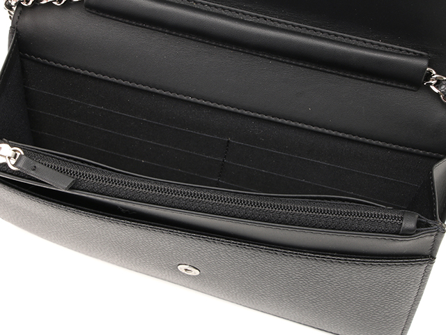 CHANEL シャネル バッグ チェーンウォレット ココマーク ブラック/SV