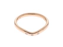 TIFFANY & CO　ティファニー　リング　カーブドバンドリング　ピンクゴールド　3Pダイヤモンド　約2.5g　6.5号 【430】 2147200433257