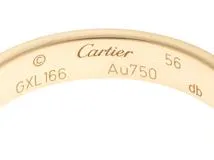 Cartier カルティエ ミニラブリング リング ラブウエディングリング YG 3.3g #56【434】