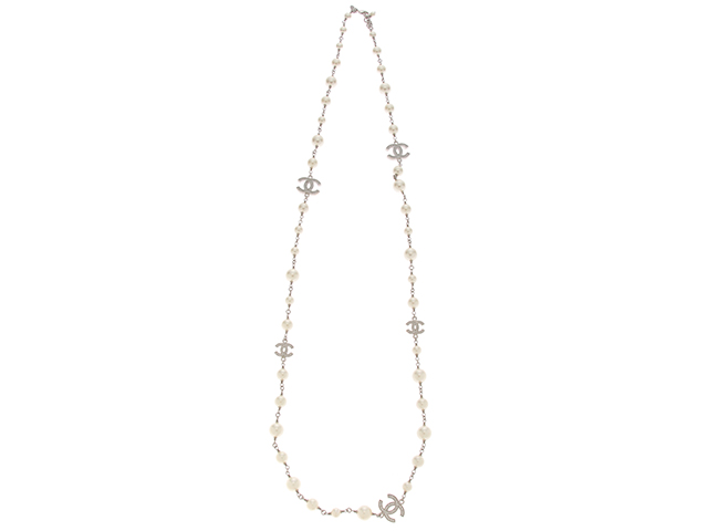 ネット限定】 CHANEL シャネル フェイクパールネックレス ココ ネット限定】 CHANEL シャネル フェイクパールネックレス ココ
