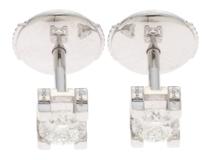 Cartier　カルティエ　ピアス　C ドゥ カルティエ イヤリング　N8502000　K18ホワイトゴールド　ダイヤモンド0.23ct／0.23ct　GIA付き　2017年国内正規【472】SJ
