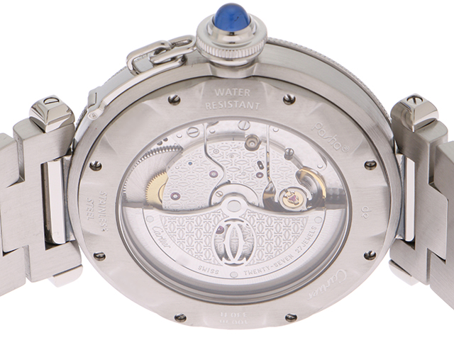 Cartier カルティエ パシャ38 ドームグリッド W31059H3 シルバー