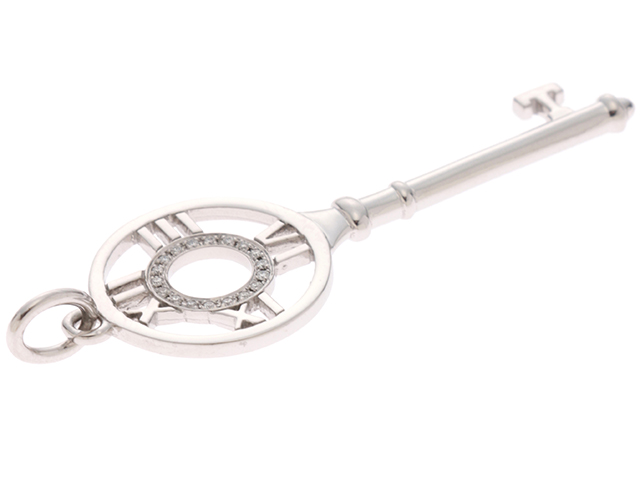 【ネット限定】TIFFANY＆CO　ティファニー　アトラスキー　トップ　K18ホワイトゴールド　ダイヤモンド　4.3g　 【888】2147200440996