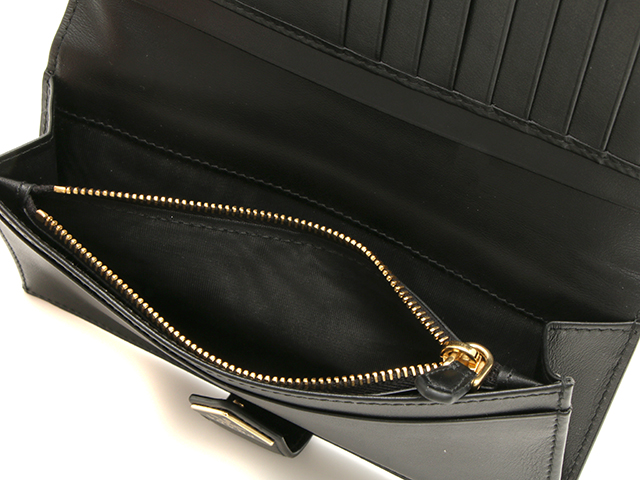 PRADA プラダ 二つ折長財布 サフィアーノxスムースレザー