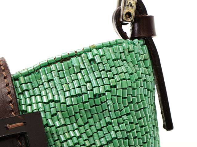 FENDI フェンディ ミニマンマバケット グリーン/ダークブラウン