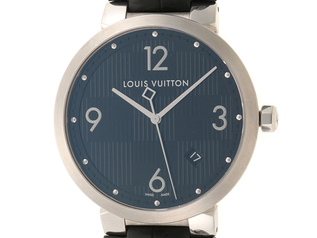 ヴィトン タンブールスリム SS×革   メンズ 腕時計