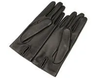 HERMES エルメス 手袋 Hステッチグローブ ブラック カーフ 【472】 AM