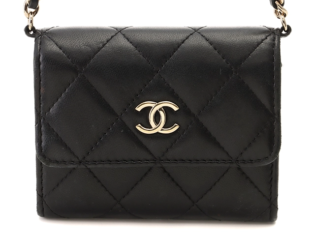 CHANEL シャネル マトラッセ パールショルダーフラップコインパース