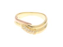 JEWELLRY　貴金属･宝石　ダイヤリング　指輪　K18YG/PG　ゴールド　ダイヤモンド　4.6g　11号（2147200458397）【200】