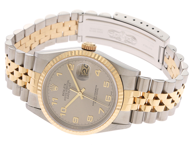 P番 ROLEX ロレックス 腕時計 デイトジャスト36 16233 グレーアラビア  