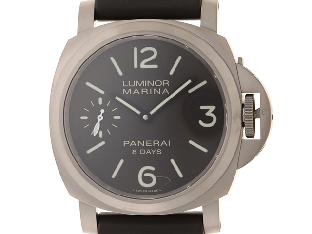 PANERAI パネライ ルミノール マリーナ 8days PAM00564 チタン/ラバー TI/ラバー ブラック メンズ  手巻き【432】2147200464589 の購入なら「質」の大黒屋（公式）