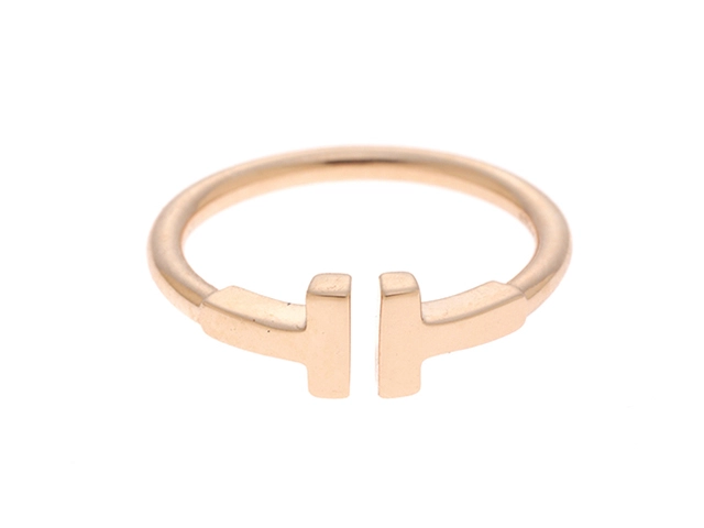 TIFFANY＆CO ティファニー ティファニーTワイヤーリング 9.5号PG 3.0 