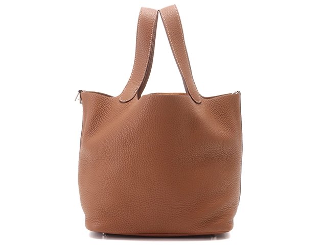 Hermès　エルメス　ピコタンロックMM ゴールド/ＳＶ　トリヨンクレマンス　C刻 　2018年【436】2147200466255