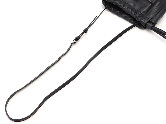 MARC JACOBS　マークジェイコブス　タイドアップ ショルダーバッグ ブラック レザー【472】2147200466781