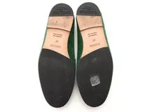 HERMES　エルメス　コレット　モカシン　レディース37　グリーン/GP　シェーヴル・ヴェロア