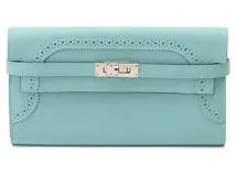 HERMES エルメス ケリーウォレットロング ギリーズ ブルーアトー×SV