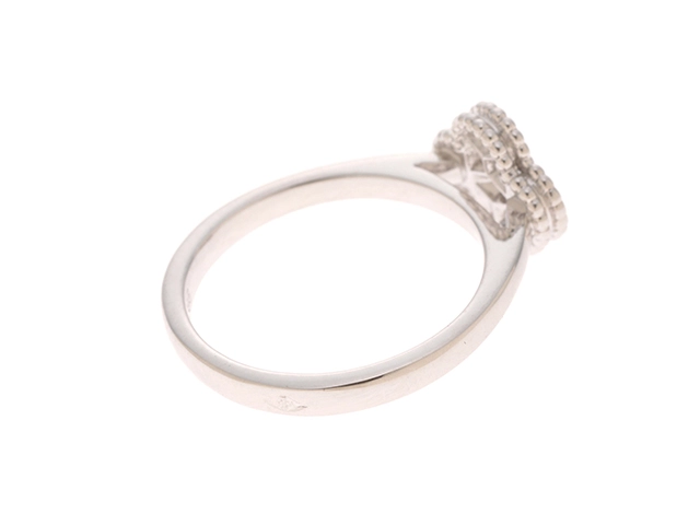 Van Cleef & Arpels　ヴァンクリーフ＆アーペル　貴金属・宝石　スウィートアルハンブラリング　ダイヤリング　WG　ホワイトゴールド　＃47　3.0g　VCARO85847　2147200473352　【433】