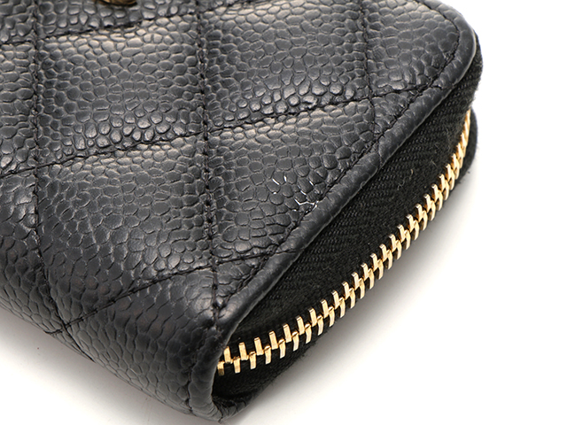 CHANEL シャネル マトラッセ コインケース ブラック ゴールド金具