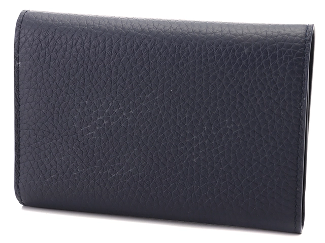 LOUIS VUITTON 　ルイ・ヴィトン　ポルトフォイユカプシーヌコンパクト　トリヨンレザー　ミッドナイトブル　M81674　三つ折り財布【431】2147200475912