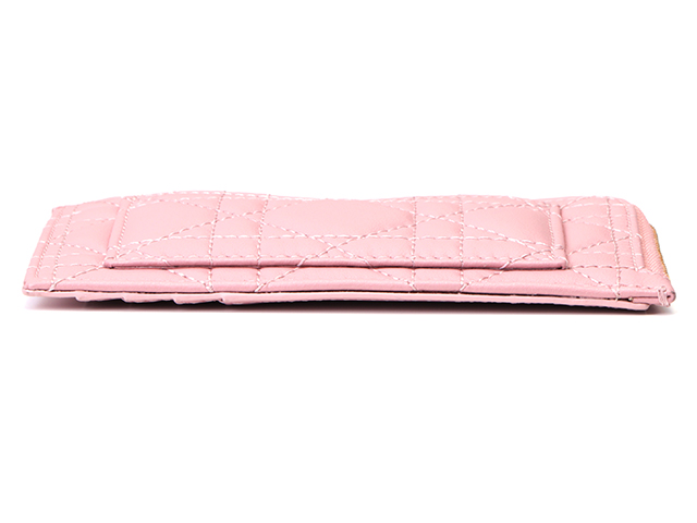 ディオール コンパクト ジップ カードホルダー コインケース 現行品 ピンク Christian Dior クリスチャンディオール カードケース コイン